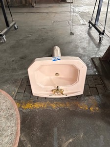 Pink hand sink