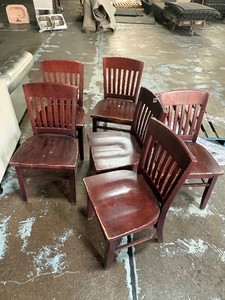 6 wooden bar chairs
