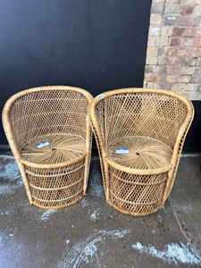 Pair of wicker chairs