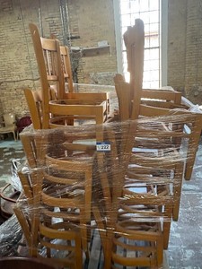 Wooden chairs with pads