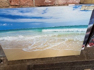 Beach painting on canvas