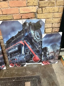 3 piece train painting