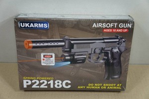 UKArms P2218C Spring Powered Airsoft Gun with Laser