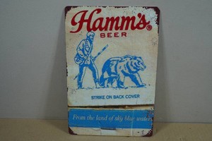 Vintage Style Metal Sign - Hamms Beer