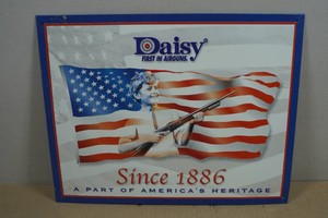 Vintage Daisy First in Airguns Metal Sign
