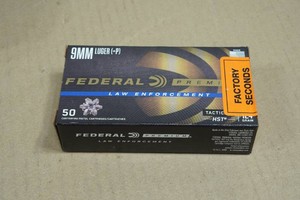 50 Federal Premium LE 9mm Luger P 124 Gr Tactical HST Ammo