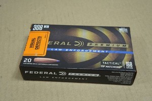 20 Federal Premium LE .308 Win 168 Gr Tactical Tip Matchking Ammo