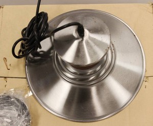 Brushed Stainless Steel Finish 1-Light Pendant Lamp With Vintage Finish And Simple Flared Design