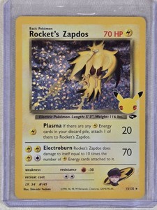 Rockets Zapdos 1999 Pokemon Holo #15132 Trading Card