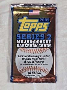Unopened Pack of 2002 Topps Series 2 Baseball Cards - Possible Mauer Rookie where PSA 10 is around $500