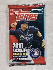 Unopened Pack of 2010 Topps Baseball Update Series Featuring Possible Stanton or Kenley Jansen Rookie Cards