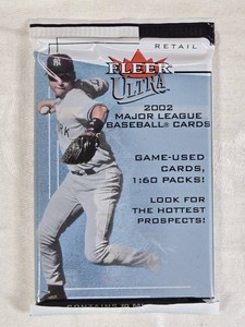 Unopened Pack of 2002 Fleer Ultra Baseball Cards Pack