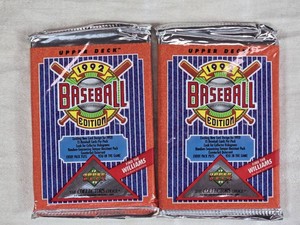 Lot of 2 Unopened Packs of 1992 Upper Deck with Possible Ted Williams Auto