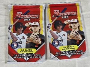 Lot of 2 Unopened Packs of Bowman 2023 Baseball