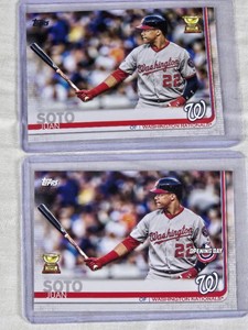 Lot of 2 Juan Soto Rookie Cup Baseball Cards