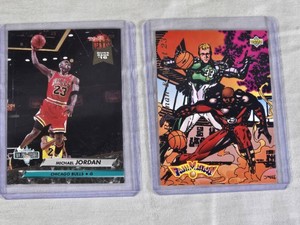 Lot of 2 Michael Jordan Basketball Cards including Upper Deck Fanimation - Chicago Bulls Basketball Cards