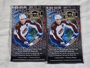 Lot of 2 Unopened Packs of 2022-23 Skybox Metal Universe Hockey