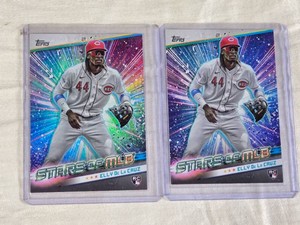 Lot of 2 Elly De La Cruz Rookie Baseball Cards - Cincinnati Reds Cards Including Topps Stars of MLB