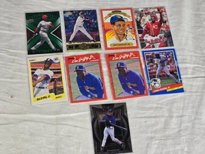 Lot of 9 Ken Griffey Jr. Baseball Cards featuring Upper Deck Starquest, Donruss Diamond Kings, and Fleer Ultra.