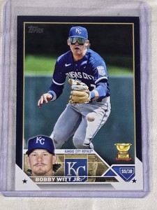 Bobby Witt Jr. Rookie 2023 Topps Blue Border Rookie Cup #7 - Kansas City Royals Baseball Card