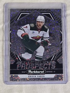 Brock Faber 2023-24 Parkhurst Rookie Foil Insert #PP-BF - Minnesota Wild Hockey Card