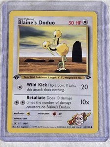 Blaines Doduo 2000 Pokemon 1st Edition