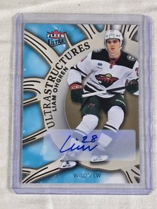 Liam Ohgren Rookie 2025-26 Fleer Ultra Ultra Structures Auto - Minnesota Wild Hockey Card