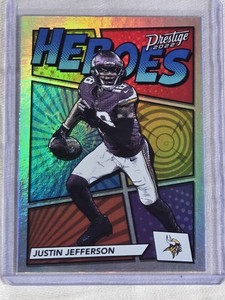 Justin Jefferson 2022 Panini Prestige Heroes Insert #H-10 - Minnesota Vikings Football Card