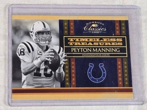 Peyton Manning 2008 Donruss Classics Timeless Treasures #TT-5 and Numbered 163250 - Indianapolis Colts Football Card