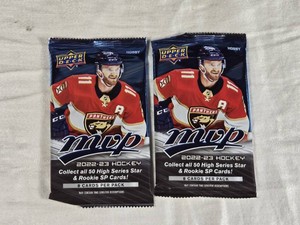 Lot of 2 Unopened Packs of Upper Deck 2022-23 MVP Hockey