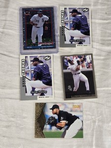 Lot of 5 Frank Thomas Baseball Cards. Includes Score Spring Training, Pinnacle, Topps