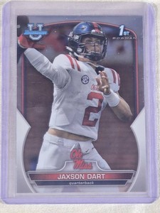 Jaxson Dart 2022 Bowman 1st Chrome Rookie #94 - Ole Miss Football Card