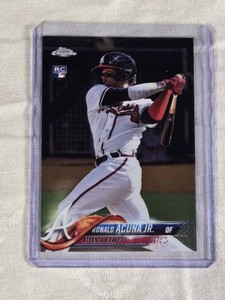 Ronald Acuna Jr. Rookie 2018 Topps Chrome #193 - Atlanta Braves Baseball Card