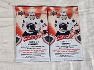 Lot of 2 Unopened Packs of 2021-22 Upper Deck MVP Hockey