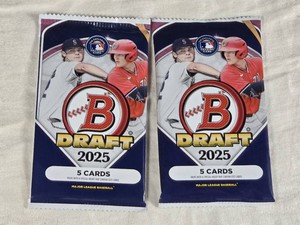 Lot of 2 Unopened Packs of Bowman Draft 2025 Baseball