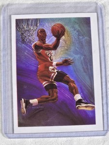 Michael Jordan 1990 NBA Hoops Illustrated #358 - Chicago Bulls Basketball Card