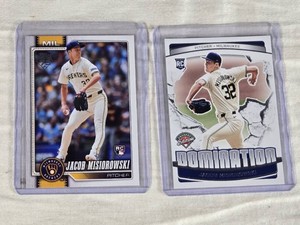 Lot of 2 Jacob Misiorowski Rookie Baseball Cards - Fastest Pitcher in the MLB