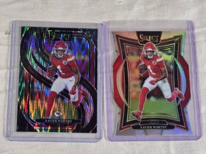 Lot of 2 Xavier Worthy Rookie Prizm Football Cards