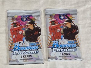 Lot of 2 Unopened Packs of 2023 Bowman Chrome Baseball