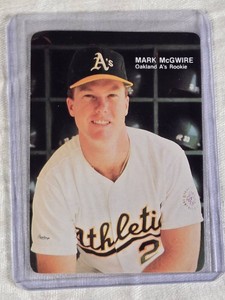 Mark McGwire Rookie 1987 Mothers Cookies #1 - Oakland Athletics Baseball Card