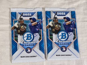 Lot of 2 Unopened Packs of Bowman Chrome 2021 Baseball