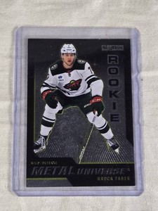 Brock Faber Rookie 2023-24 SkyBox Metal Universe Insert #R-21 - Minnesota Wild Hockey Card