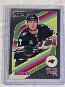 Brock Faber Rookie 2023-24 O-Pee-Chee Platinum Insert #R-82 - Minnesota Wild Hockey Card