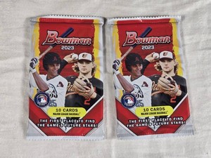 Lot of 2 Unopened Packs of 2023 Bowman Baseball