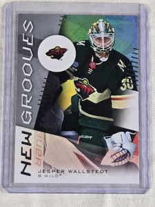 Jesper Wallstedt Rookie 2024-25 Upper Deck SP New Grooves Insert #NC-8 - Minnesota Wild Hockey Card