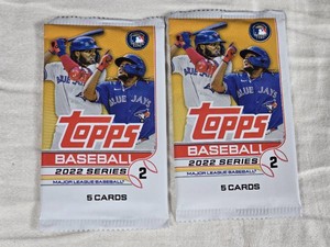 Lot of 2 Unopened Packs of Topps Baseball 2022 Series 2