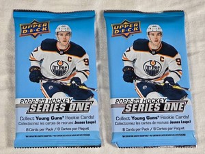 Lot of 2 Unopened Packs of  Young Guns 2022-23 Upper Deck Series One