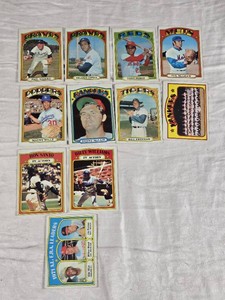 Lot of ll Vintage Early 1970s Star Baseball Cards Featuring Phil Niekro, Orlando Cepeda, Tony Perez, Tug McGraw, Maury Wills, Denny McLain, Bill Freehan, and Others