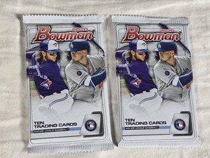 Lot of 2 Bowman Unopened Packs of 2020 Bowman Baseball