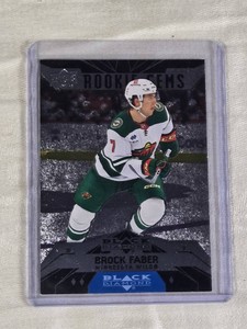 Brock Faber Rookie 2023-2024 Upper Deck Black Diamond BD-37 - Minnesota Wild Hockey Card
